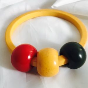 Vintage Bakelite bracelet/ baby rattle